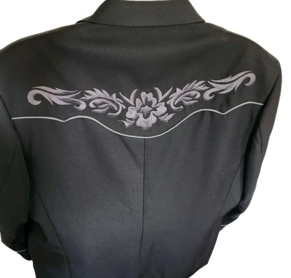 Scully Western Blazer Smile Pockets Mens Sz 48 Embroidered Rodeo Vented Jacket